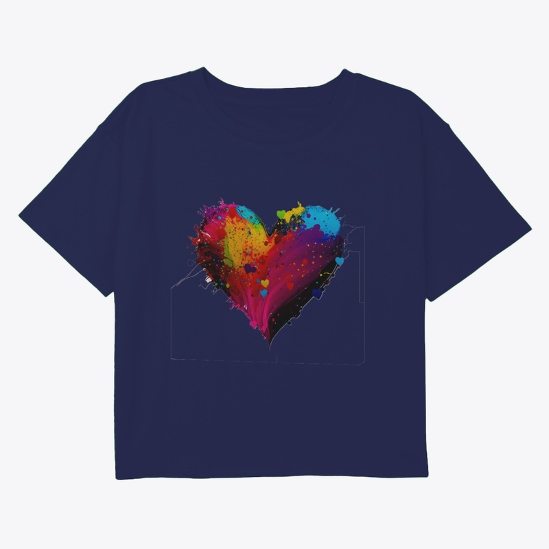 Heart shape design tshirts 