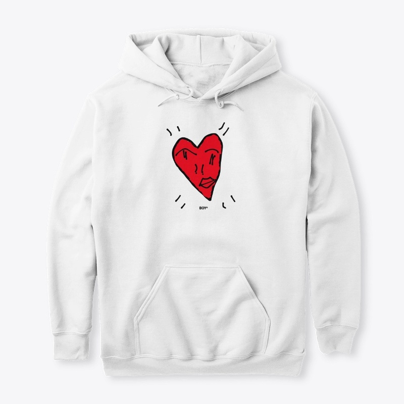 HEART HOODIE (WHITE)