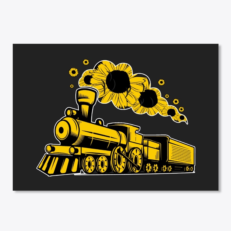 Sunflower smoke Railroad Trains railway