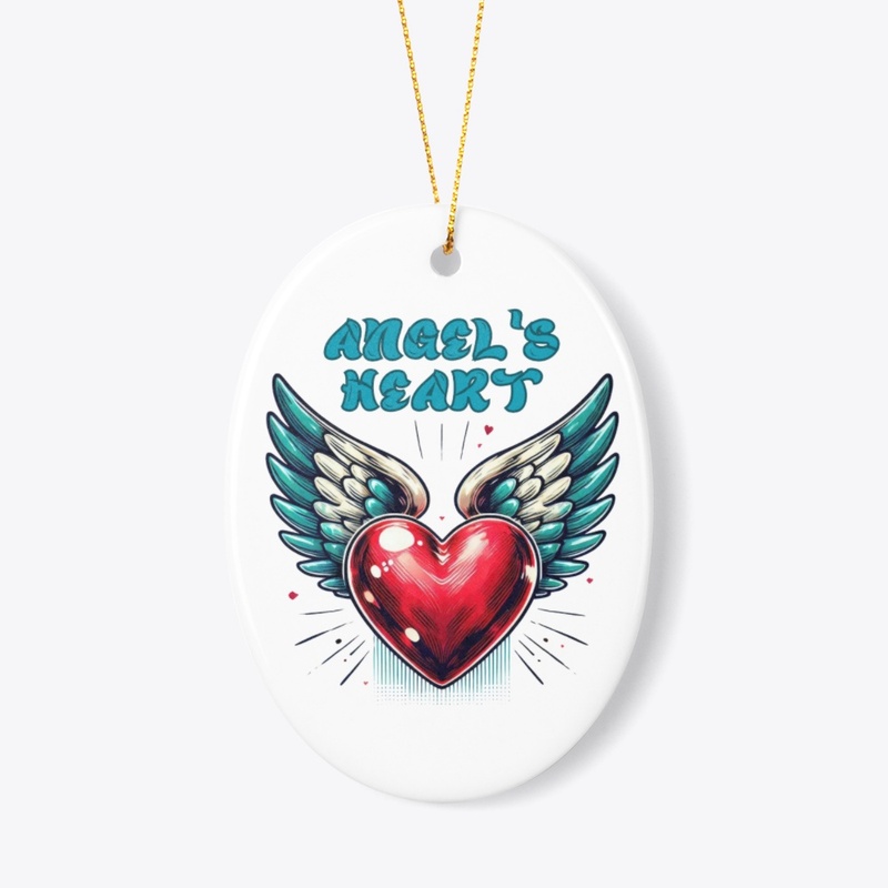 Angel's Heart with Radiant Wings