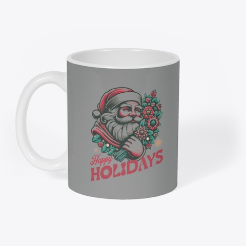 Christmas Mug  Medium Grey T-Shirt Front