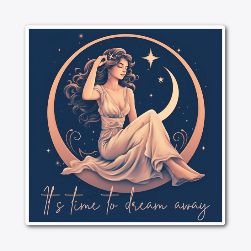 Retro Dream Away Sticker