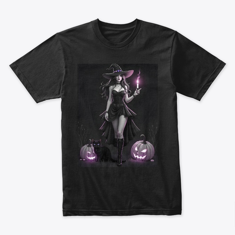 Enchanting Teen Witch with Black Cat
