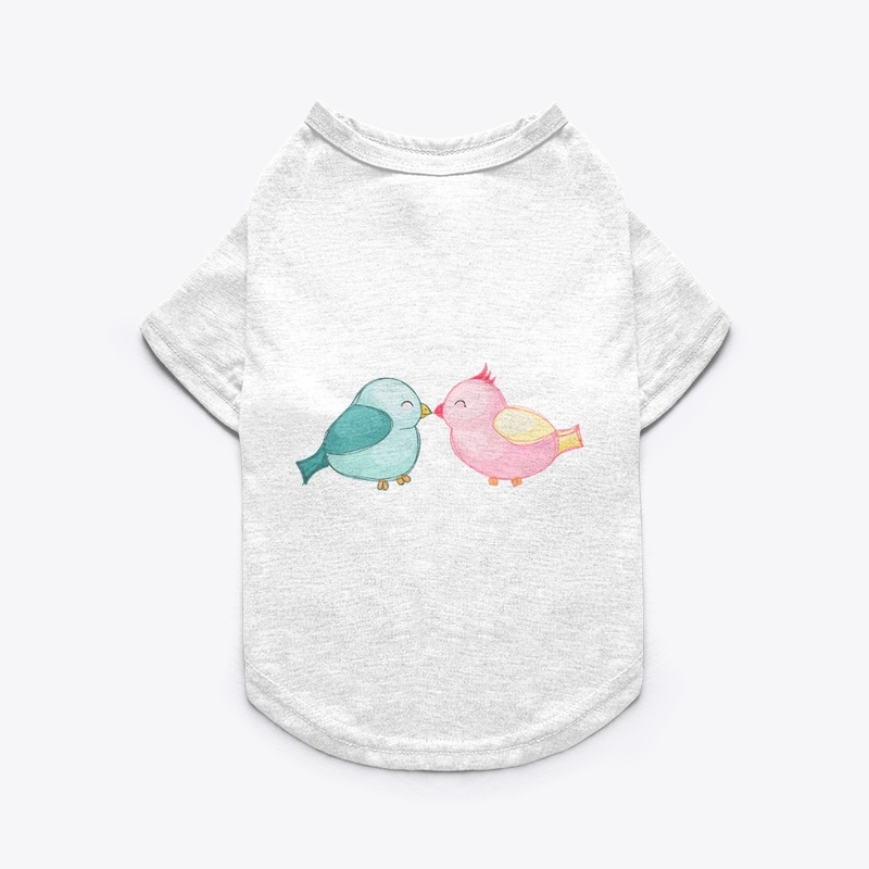 Whimsical Lovebirds