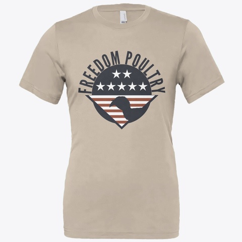 Freedom Poultry Logo T Shirt Tan T-Shirt Front