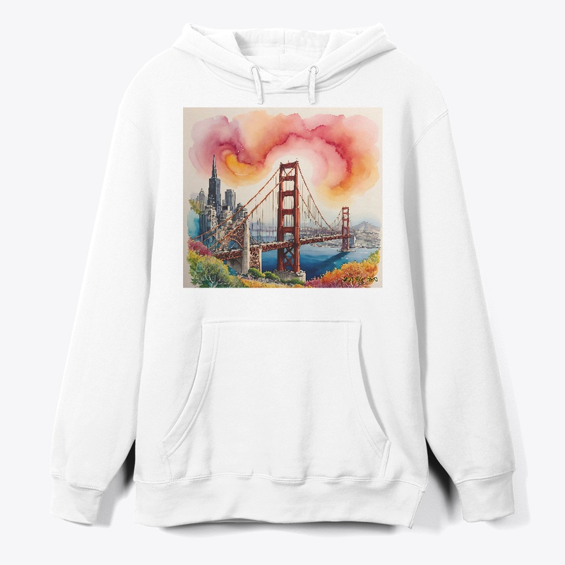 Golden Bridge Pastel/Water Color