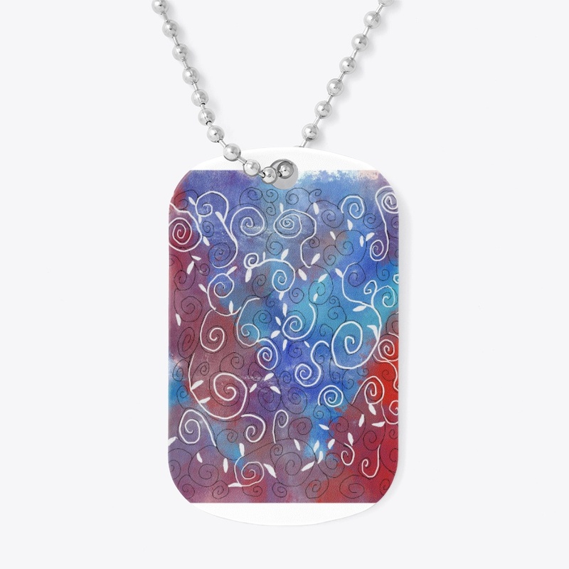 Blue and White Swirls