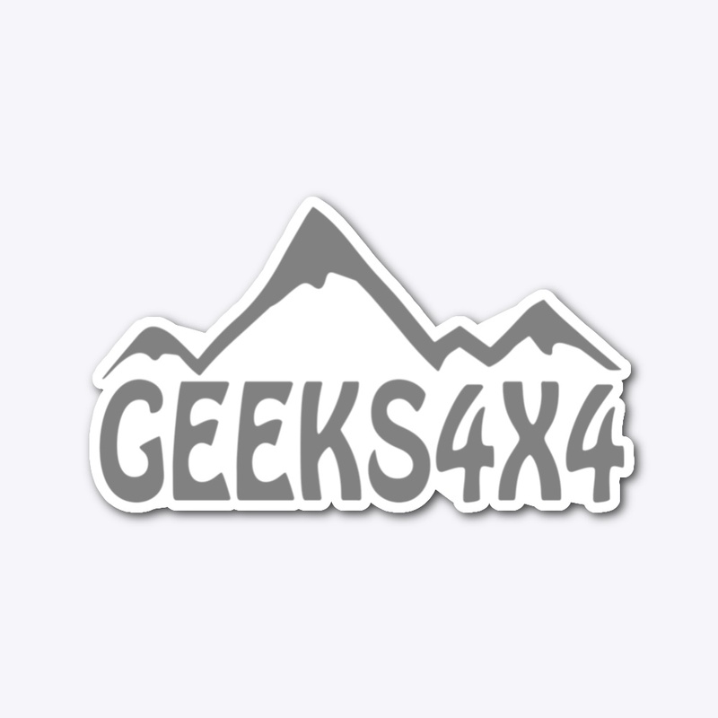 Geeks4x4 Gray Mountain Die Cut Sticker