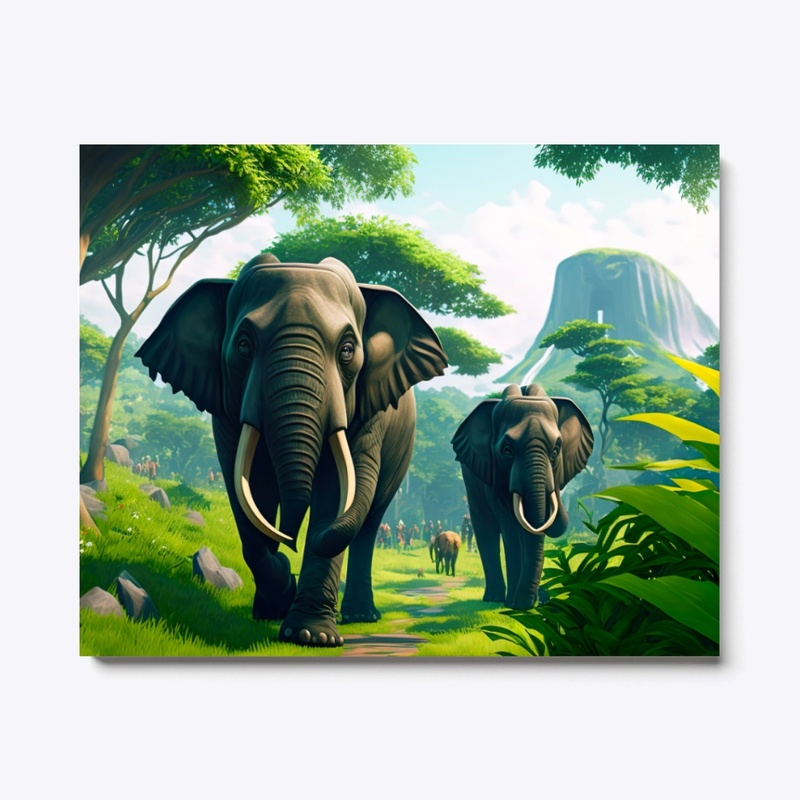 Elephants in the jungle