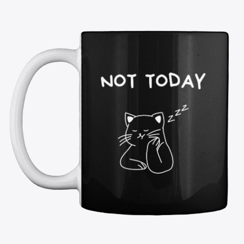Lazy cat t-shirt - Not today