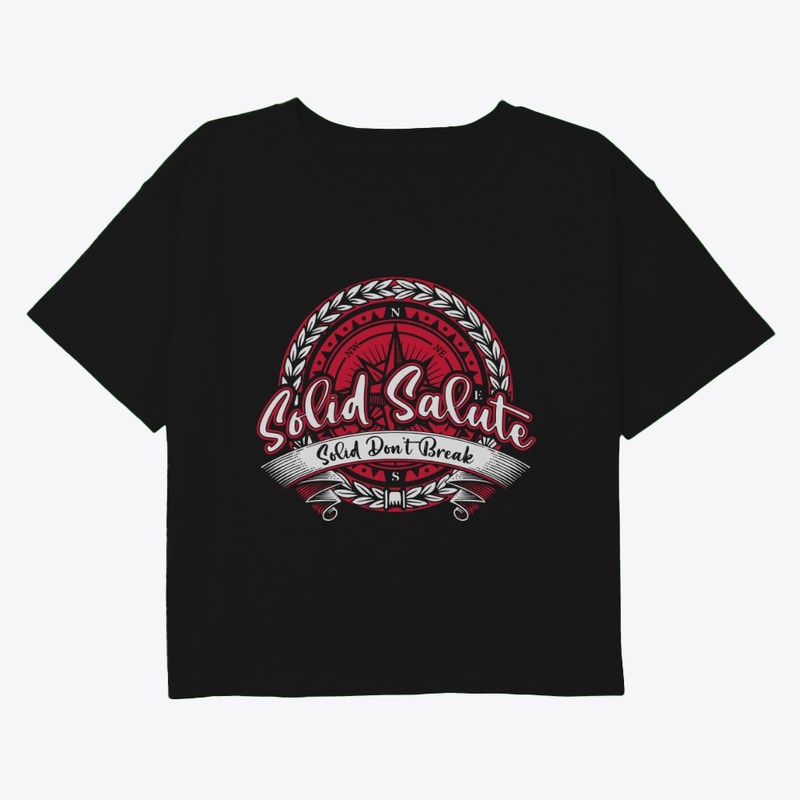Blk/Red/Wht Solid Salute Badge