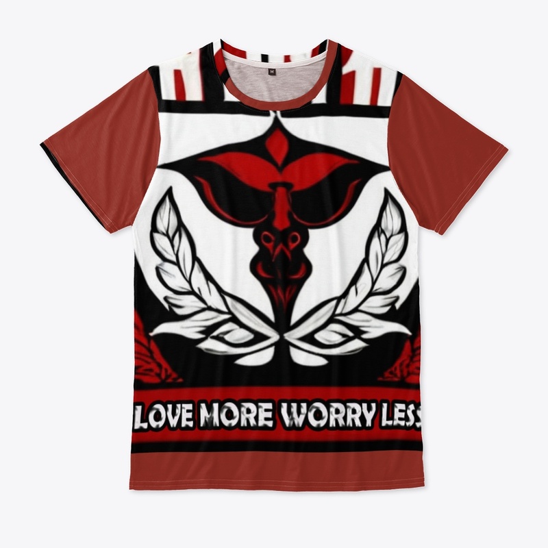 T-shirt design Love More worry less 