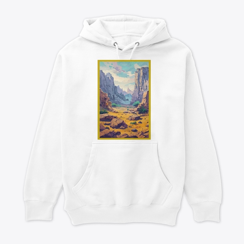 Abstract desert landscape with cactus