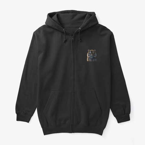Cooling Tiger Black T-Shirt Front