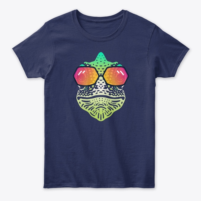 Cute Chameleon in Sunglasses (clr+sg02)