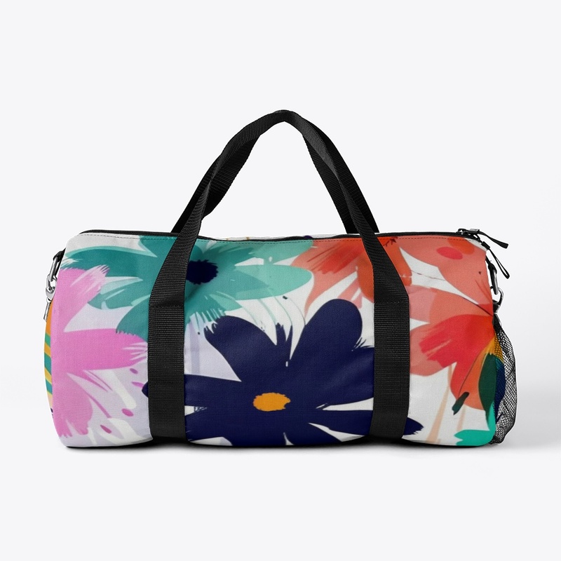 Colorful Vibrant Flowers Pattern Design