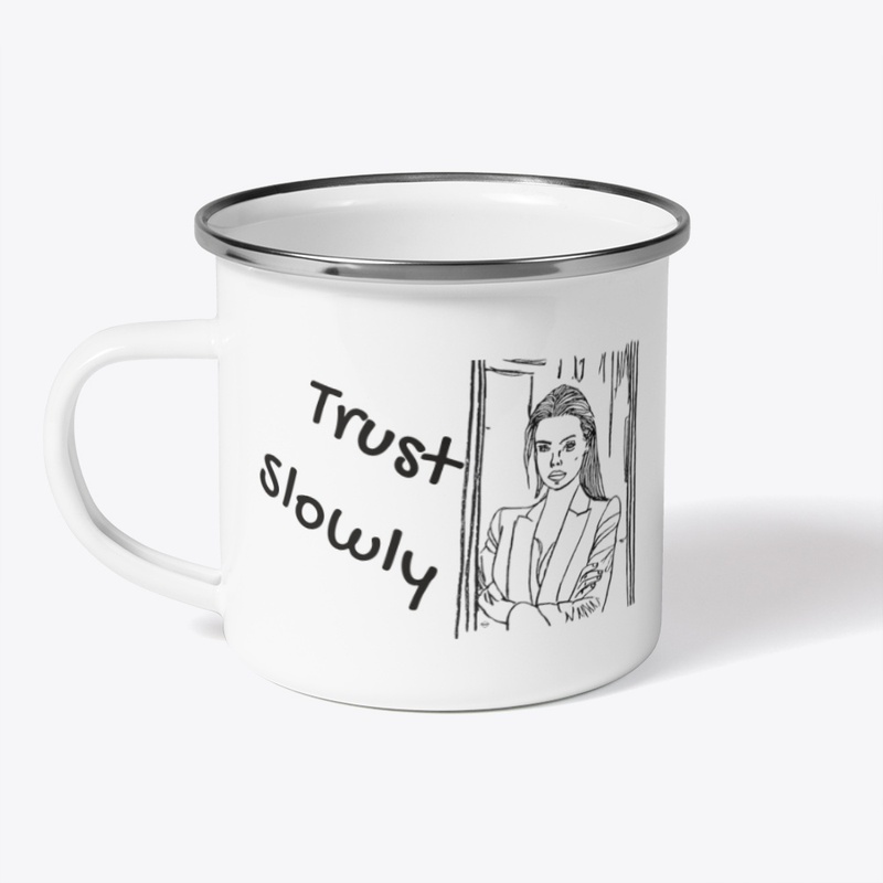 Trust Slowly – Minimal Line Art Mug