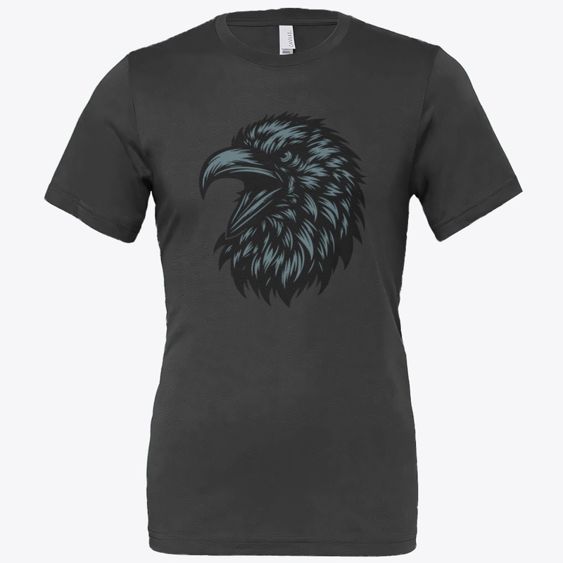 Fierce Crow Head Illustration