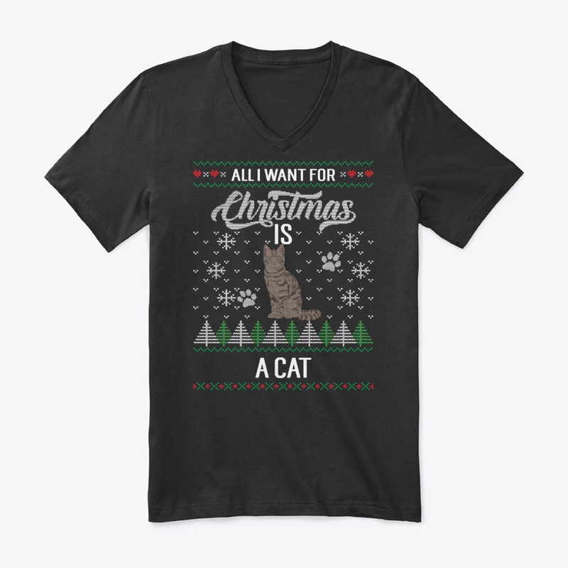 A Cat for Christmas Ugly Apparel