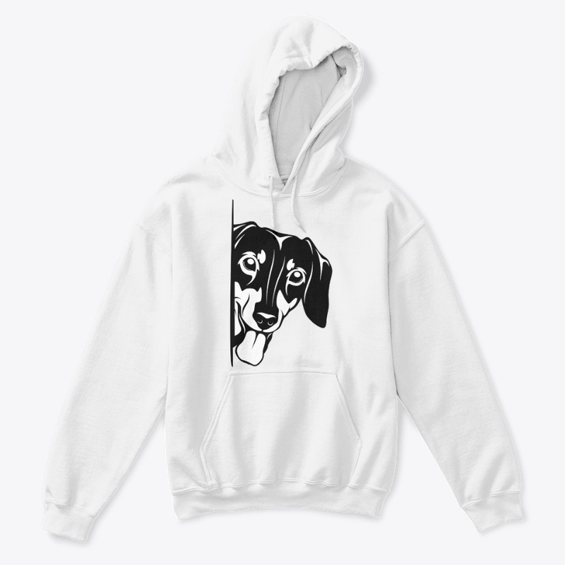 DACHSHUND  BLACK STICKER