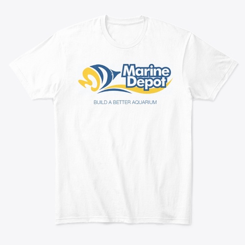 Marine Depot Classic On White White T-Shirt Front