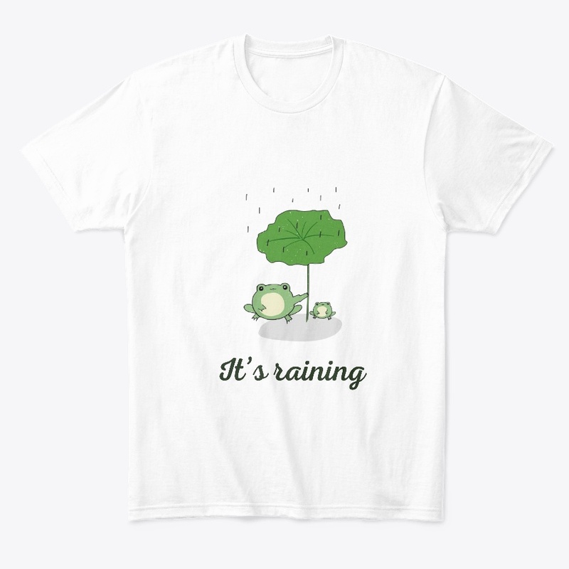 It's raining frog cartoon 