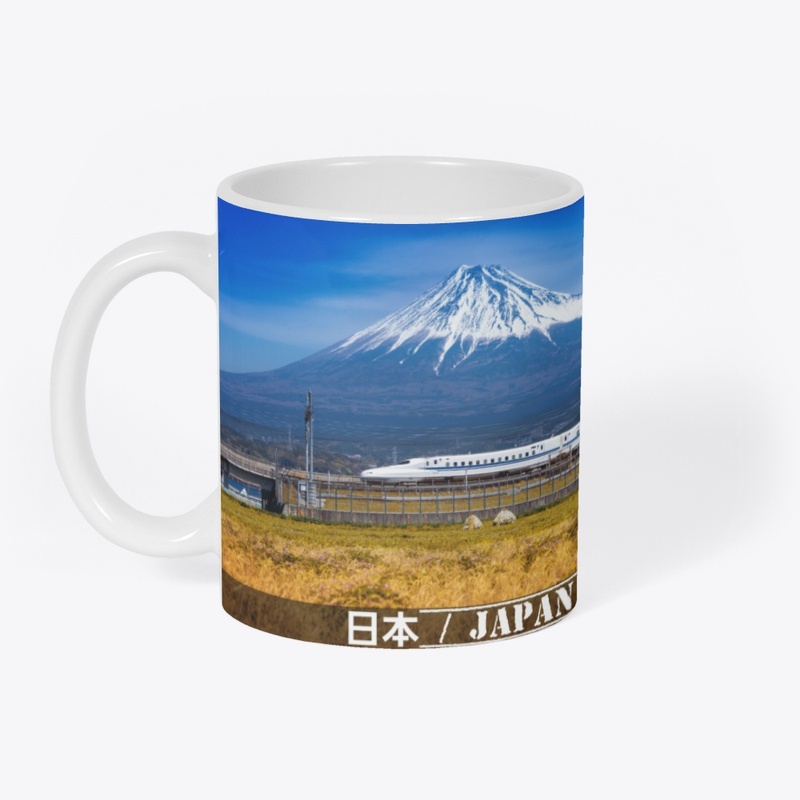 Bullet train and mount fuji