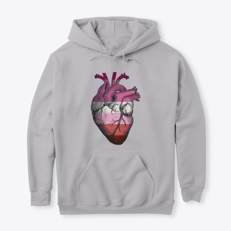 Lesbian Pride Anatomical Heart
