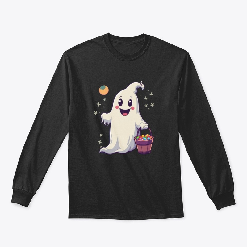 Funny Cartoon Ghost Halloween Tee
