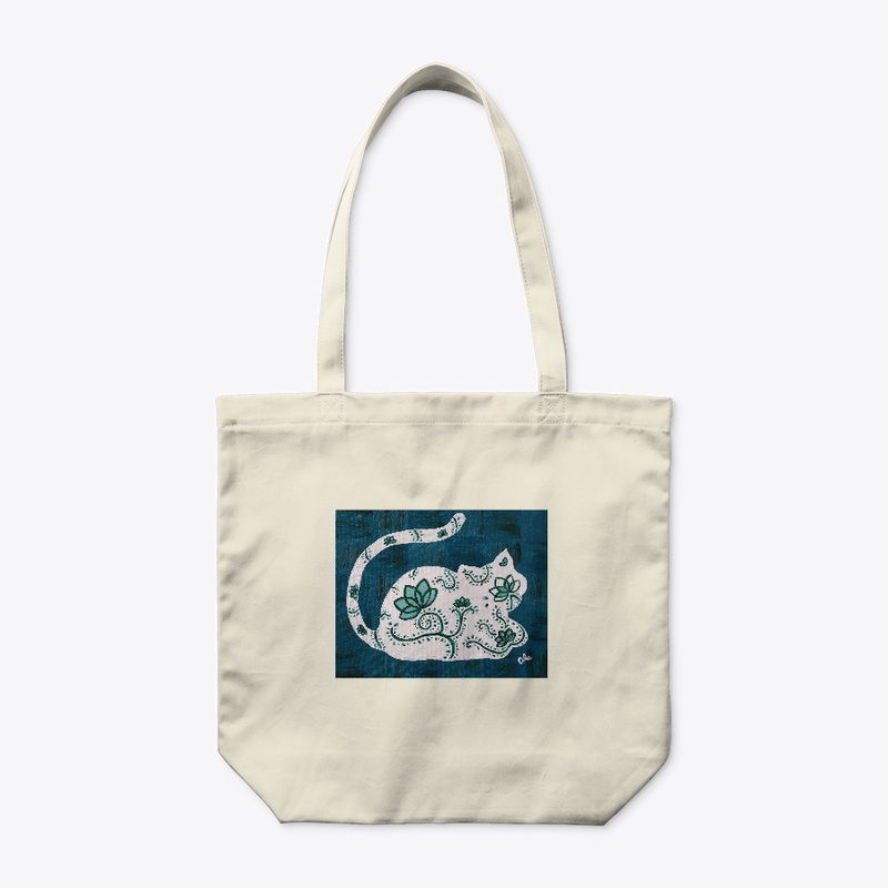 Teal Floral Kittty 