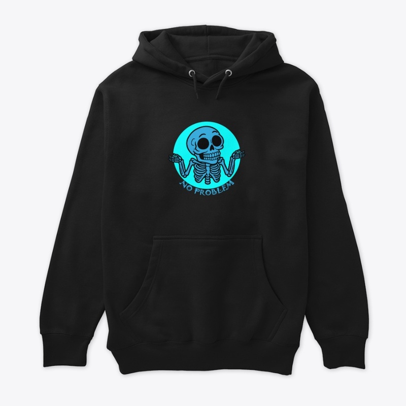 Neon Skeleton Circle No Problem