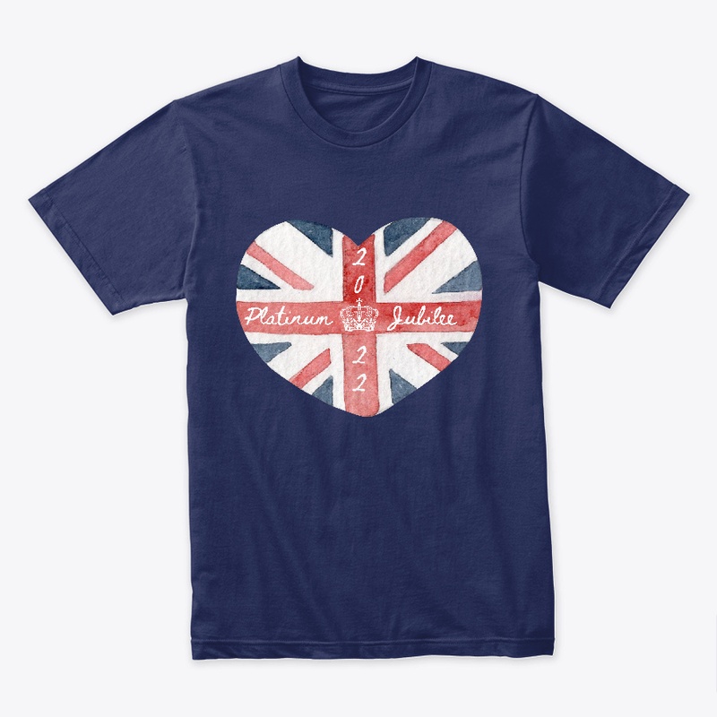 Platinum Jubilee 2022 British flag heart