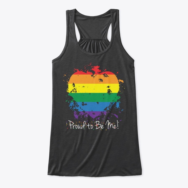LBGT Proud To Be Me Rainbow Heart