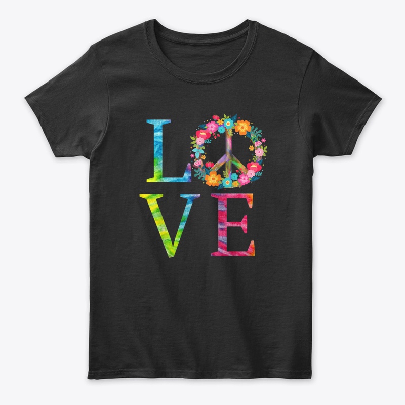 LOVE PEACE HIPPIE COSTUME TIE DIE 60S 70