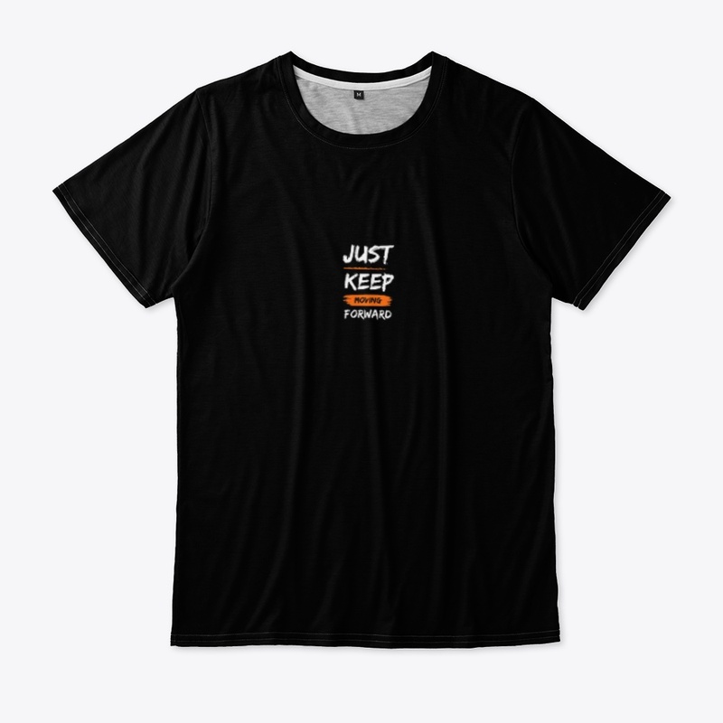  'Just Keep Moving Forward' Black Tee"