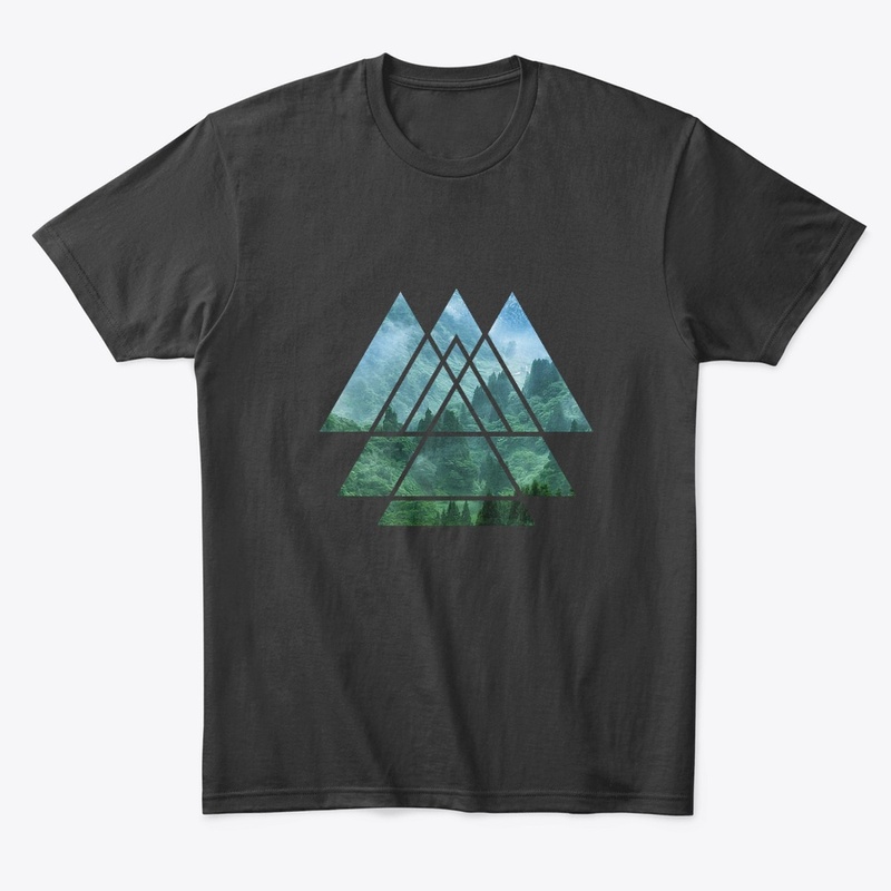 Sacred Geometry Triangles - Misty Forest