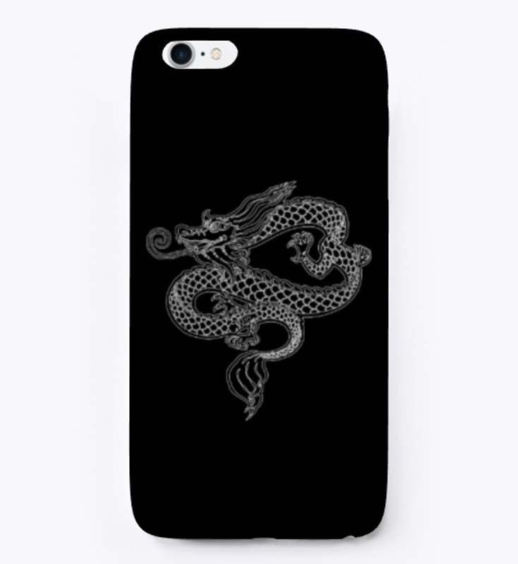 Dragon white outline design