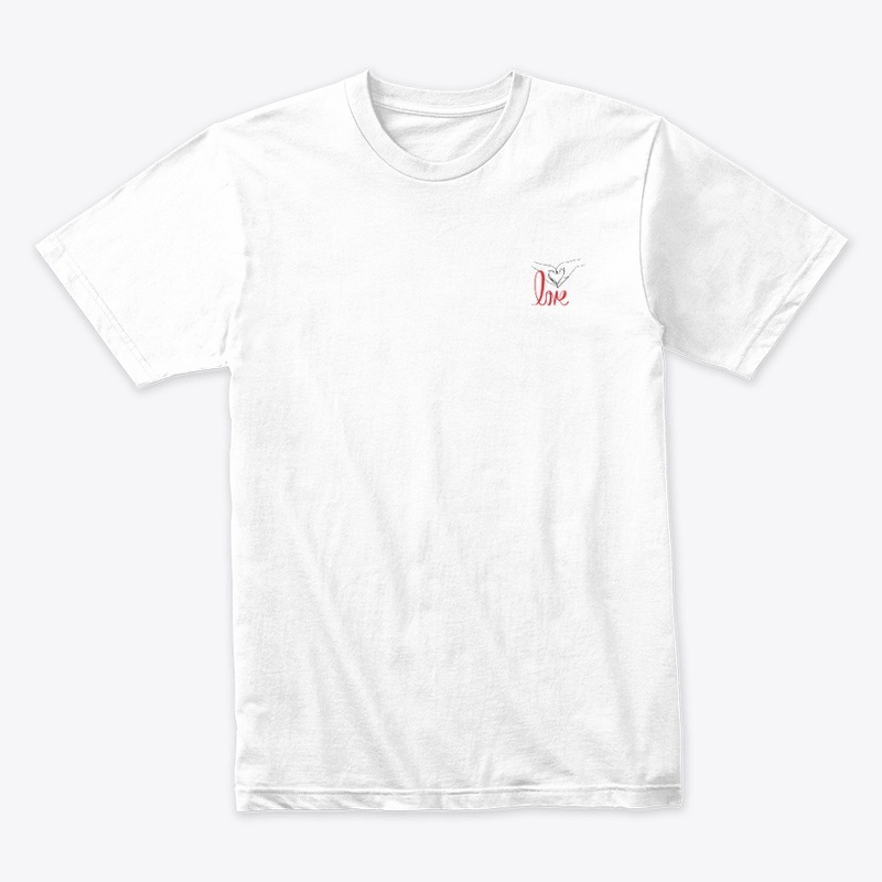 "Love Graphic White T-Shirt- Vibrant. 