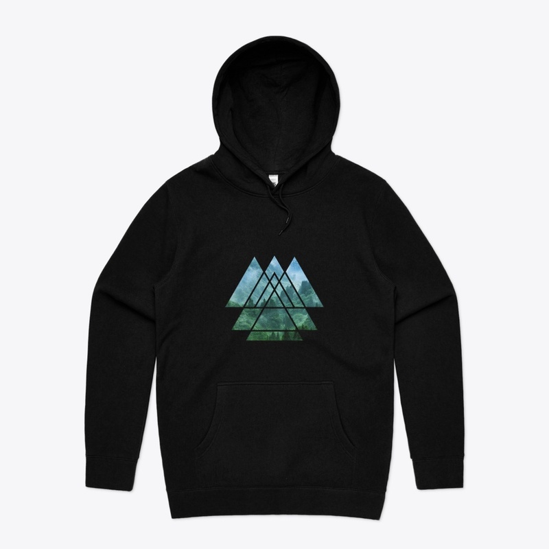 Sacred Geometry Triangles - Misty Forest