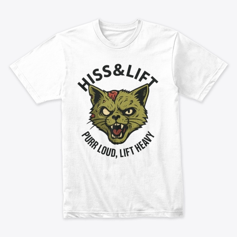 Hiss & Lift: Zombie Cat Lift Heavy Tee
