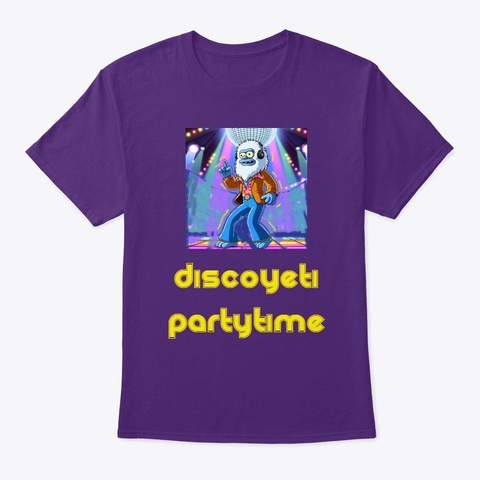 Disco Yeti Purple T-Shirt Front
