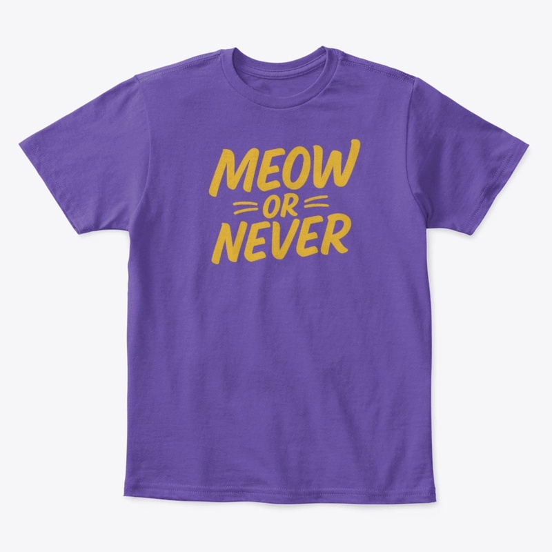 Meow or Never Kids Tee