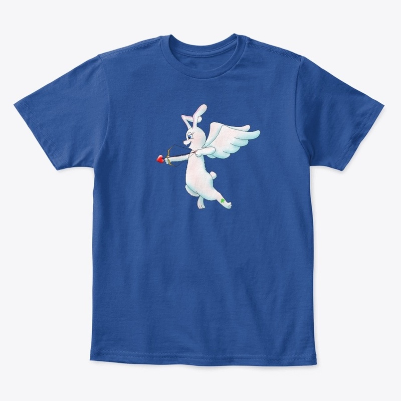 Cupid Easter Bunny with Shamrock Tattoo