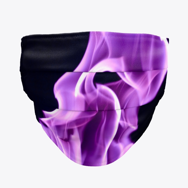 Purple Flame on Black Background
