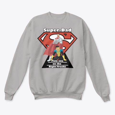 Super Dad Light Steel  T-Shirt Front