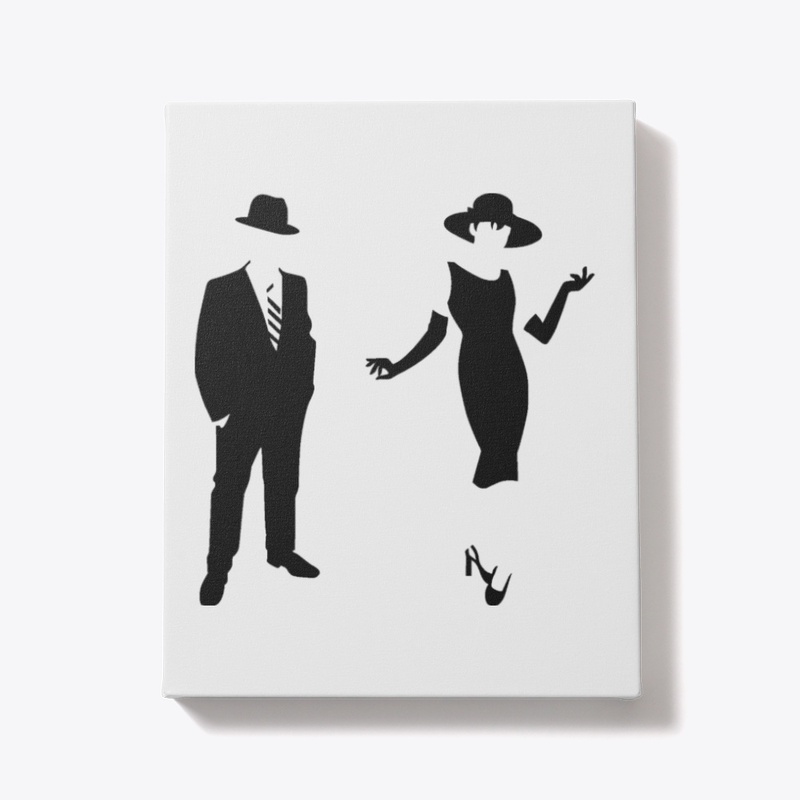 Man and Woman Silhouette Design