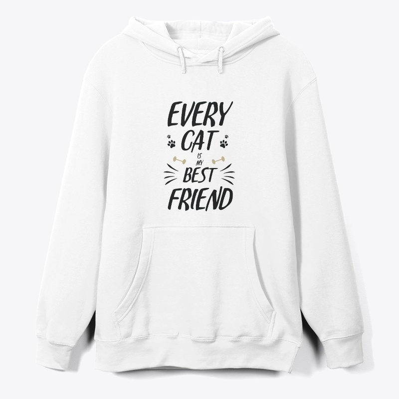 Every cat is my best friend deisgn tee. 