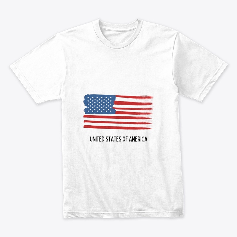 "united states america" white t-shirt 