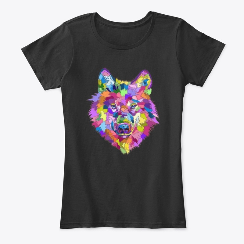 colorful wolf