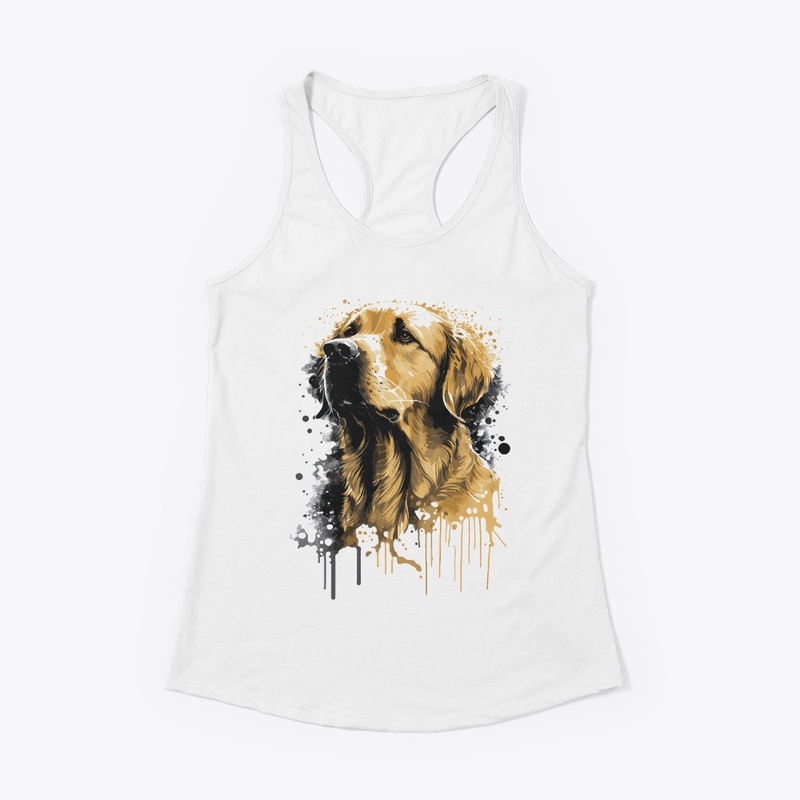 dog golden stily splash